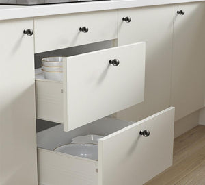 Alloy Round Cabinet Pulls & Knobs - Brushed Nickel Finish Hardware - Gray / 1pc