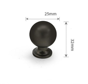 Alloy Neoclassical Cabinet Pulls & Knobs - Black Finish Hardware - Gray / 1pc