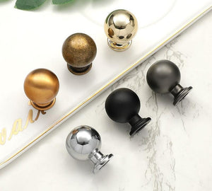 Alloy Neoclassical Cabinet Pulls & Knobs - Black Finish Hardware - Black / 1pc