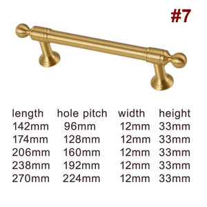 Solid Brass Art Deco Cabinet Pulls & Knobs - Gold Finish Hardware - #4 / 1pc