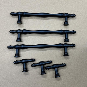 Solid Brass Vintage Cabinet Pulls & Knobs - Black Finish Hardware - #3 / 1pc