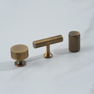 Solid Brass Knurled Cabinet Pulls & Knobs - Bronze Finish Hardware - #2 - 320mm / 1pc