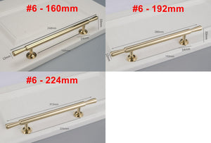 Solid Brass Round Cabinet Pulls & Knobs - Gold Finish for Cabinets - #2 - 25mm / 1pc