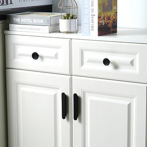 Solid Brass Minimalist Cabinet Pulls & Knobs - Black Finish Hardware - #6 - 96mm / 1pc