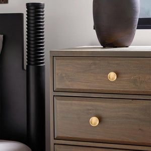 Solid Brass Round Cabinet Pulls & Knobs - Gold Finish for Cabinets - #6 - 30mm / 1pc