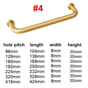 Solid Brass Round Cabinet Pulls & Knobs - Brushed Gold Finish - #2 - 31mm / 1pc