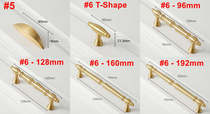 Solid Brass Vintage Cabinet Pulls & Knobs - Gold Finish Hardware - #3 - 32mm / 1pc