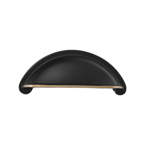 Open-Back Cup Pull in Blackened Bronze, front view.