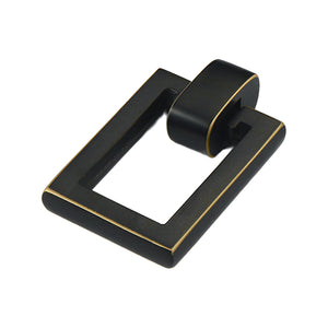 Black rectangular ring pull with gold-tone edges, option No. 10.
