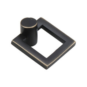 Dark bronze square ring pull with an open center, option No. 11.