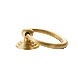 Gold-tone ring pull with a round base, 48 mm, option No. 24.