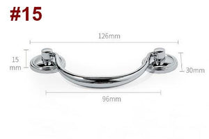 Solid Brass Art Deco Cabinet Pulls & Knobs - Chrome Finish Hardware - #2 - 20mm / 1 pc