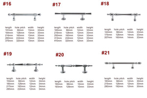 Solid Brass Art Deco Cabinet Pulls & Knobs - Chrome Finish Hardware - #2 - 25mm / 1 pc