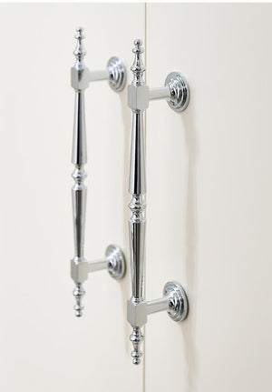 Solid Brass Art Deco Cabinet Pulls & Knobs - Chrome Finish Hardware - #3 - 20mm / 1 pc
