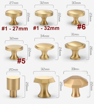 Solid Brass Cabinet Cup Pulls - Furniture for Cabinets & Drawers - #1 - 32mm / 1pc