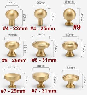 Solid Brass Cabinet Cup Pulls - Furniture for Cabinets & Drawers - #2 - 20mm / 1pc