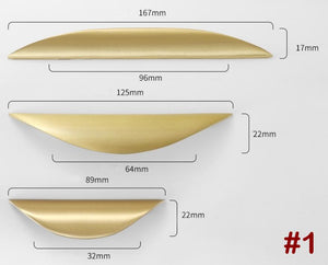 Solid Brass Cabinet Cup Pulls - Furniture for Cabinets & Drawers - #1 - 125mm / 1pc