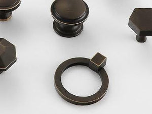 Solid Brass Cabinet Cup Pulls - Antique Bronze Finish for Cabinets - view 7