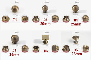 Solid Brass Cabinet Cup Pulls - Antique Bronze Finish for Cabinets - #2 - 20mm / 1pc