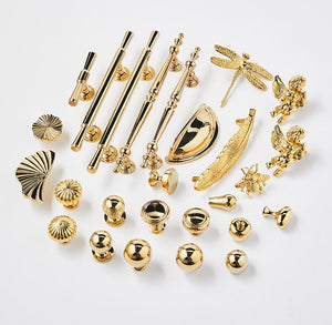 Solid Brass Cabinet Cup Pulls - Gold Finish for Cabinets & Drawers - #1 - 20mm / 1 pc