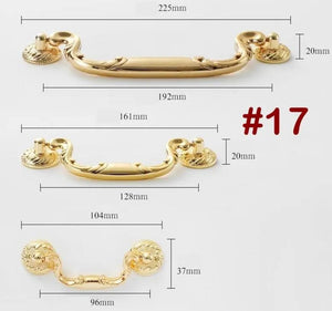 Solid Brass Cabinet Pulls & Knobs - Gold Finish Furniture Hardware - #17 161mm / 1pc