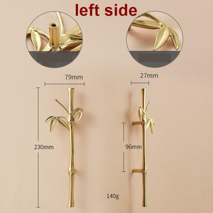 Solid Brass Cabinet Pulls & Knobs - Gold Finish Furniture Hardware - view 3