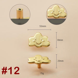 Solid Brass Cabinet Pulls & Knobs - Gold Finish Furniture Hardware - view 2