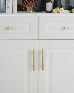 Solid Brass Cabinet Ring Pulls - Brushed Gold Finish for Cabinets - #5 - 320mm / 1pc