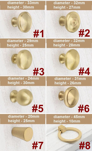 Solid Brass Cabinet Ring Pulls - Gold Finish Decorative Hardware - #2 / 1pc