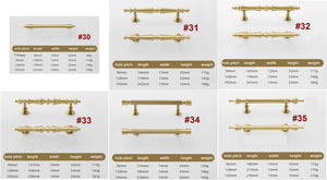 Solid Brass Floral Cabinet Cup Pulls - Gold Finish for Wardrobes - #6 / 1pc