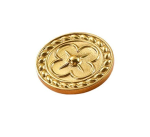 Solid Brass Floral Cabinet Pulls & Knobs - Gold Finish for Cabinets - #20 / 1pc