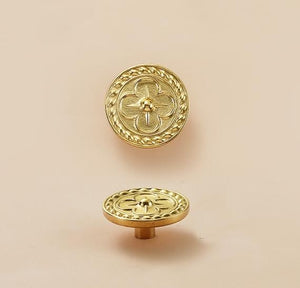 Solid Brass Floral Cabinet Pulls & Knobs - Gold Finish for Cabinets - view 7