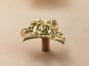 Solid Brass Floral Cabinet Pulls & Knobs - Gold Finish for Cabinets - view 8