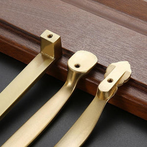 Solid Brass Floral Cabinet Pulls & Knobs - Gold Finish for Cabinets - #4 / 1pc