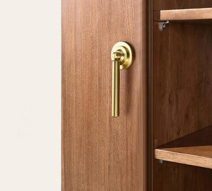 Solid Brass Floral Cabinet Pulls & Knobs - Gold Finish for Cabinets - #7 - 128mm / 1pc