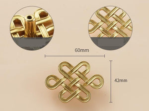 Solid Brass Floral Cabinet Pulls & Knobs - Gold Finish for Cabinets - view 7
