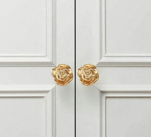 Solid Brass Floral Cabinet Pulls & Knobs - Gold Finish for Cabinets - view 5