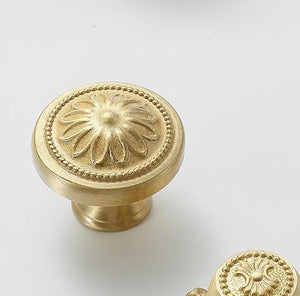 Solid Brass Floral Cabinet Pulls & Knobs - Gold Finish for Cabinets - view 6