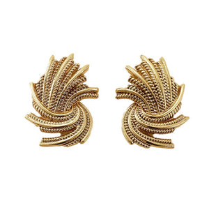 Solid Brass Floral Cabinet Pulls & Knobs - Gold Finish for Cabinets - #11 / 1pc