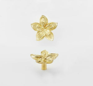 Solid Brass Floral Cabinet Pulls & Knobs - Gold Finish for Cabinets - view 8
