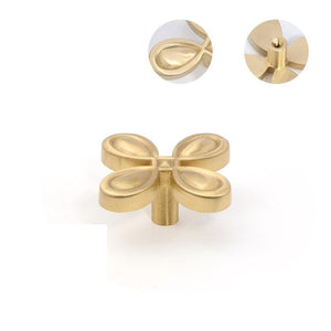 Solid Brass Floral Cabinet Pulls & Knobs - Gold Finish for Cabinets - view 8