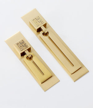 Solid Brass Floral Cabinet Pulls & Knobs - Gold Finish for Cabinets - #6 / 1pc