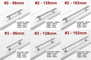 Solid Brass Fluted Cabinet Pulls & Knobs - Chrome Finish Hardware - #1 - 160mm / 1pc