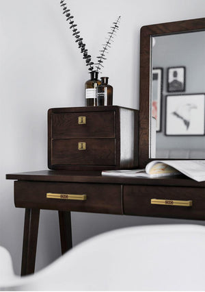 Solid Brass Geometric Cabinet Pulls & Knobs - Black Finish Hardware - #4 Brass / 1pc