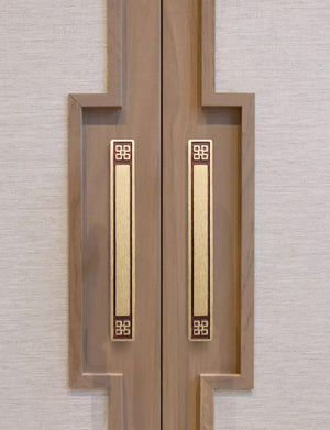 Solid Brass Geometric Cabinet Pulls & Knobs - Black Finish Hardware - #3 Coffee 160mm / 1pc