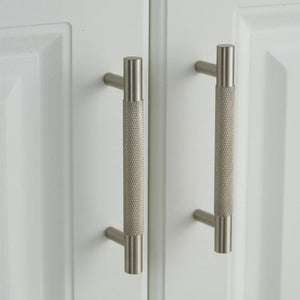 Solid Brass Knurled Cabinet Pulls & Knobs - Industrial Hardware - #3 - 28mm Round / 1pc