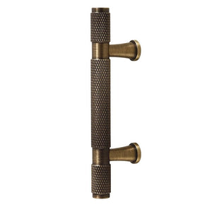 Solid Brass Knurled Cabinet Pulls & Knobs - Mid-Century Hardware - #2 - 224mm / 1pc