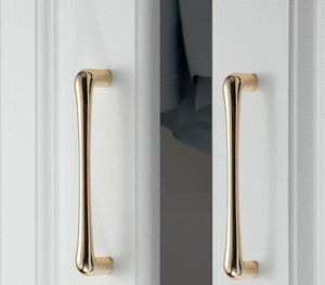 Solid Brass Minimalist Cabinet Pulls & Knobs - Black Finish Hardware - #2 Black 128mm / 1pc