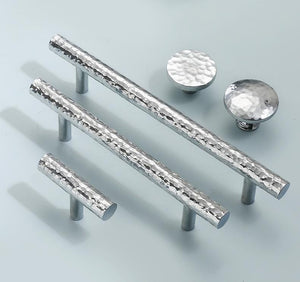 Solid Brass Minimalist Cabinet Pulls & Knobs - Chrome Finish - #5 - 128mm / 1pc