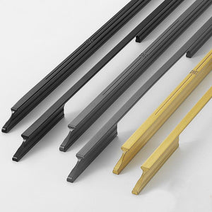 Solid Brass Oriental Cabinet Pulls & Knobs - Brushed Gold Finish - #1 Black 1000mm / 1pc